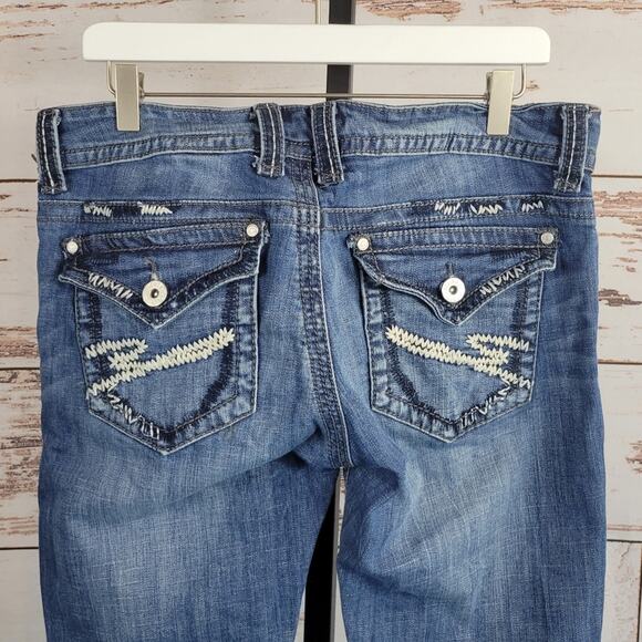 Stetson Hollywood Boot Cut Jean Distressed Size 12 Short - Picture 4 of 10